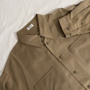 Cypress Grove Men's Size Large Luxury Relaxed Fit SILK Button Long Sleeve Shirt